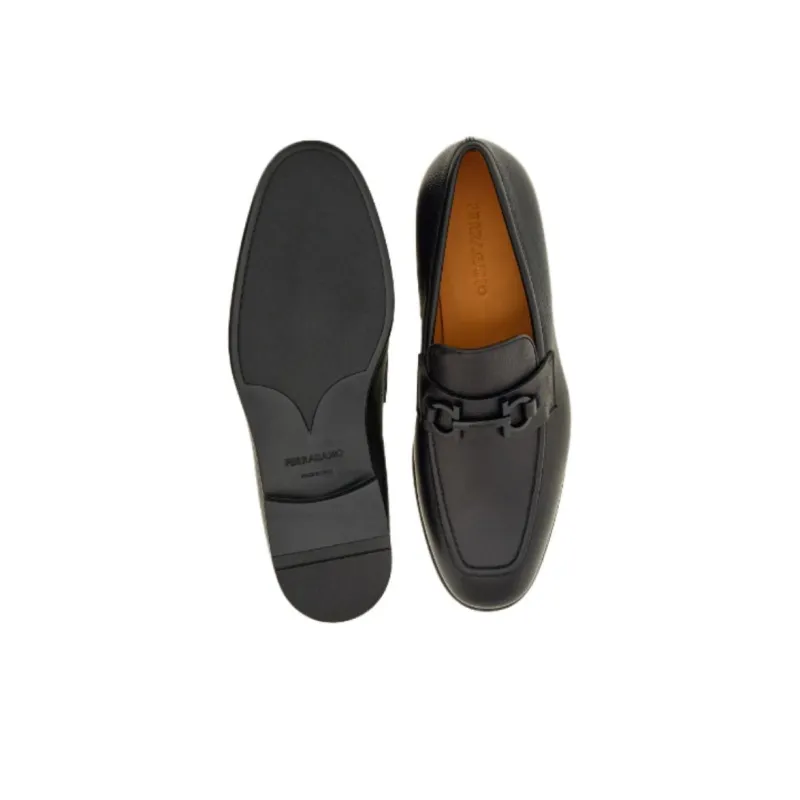 FERRAGAMO Gancini-buckle Leather Loafers-4