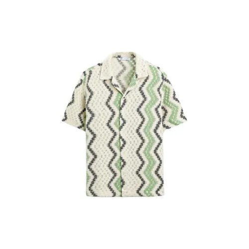 ZARA Shirts Men White/Green