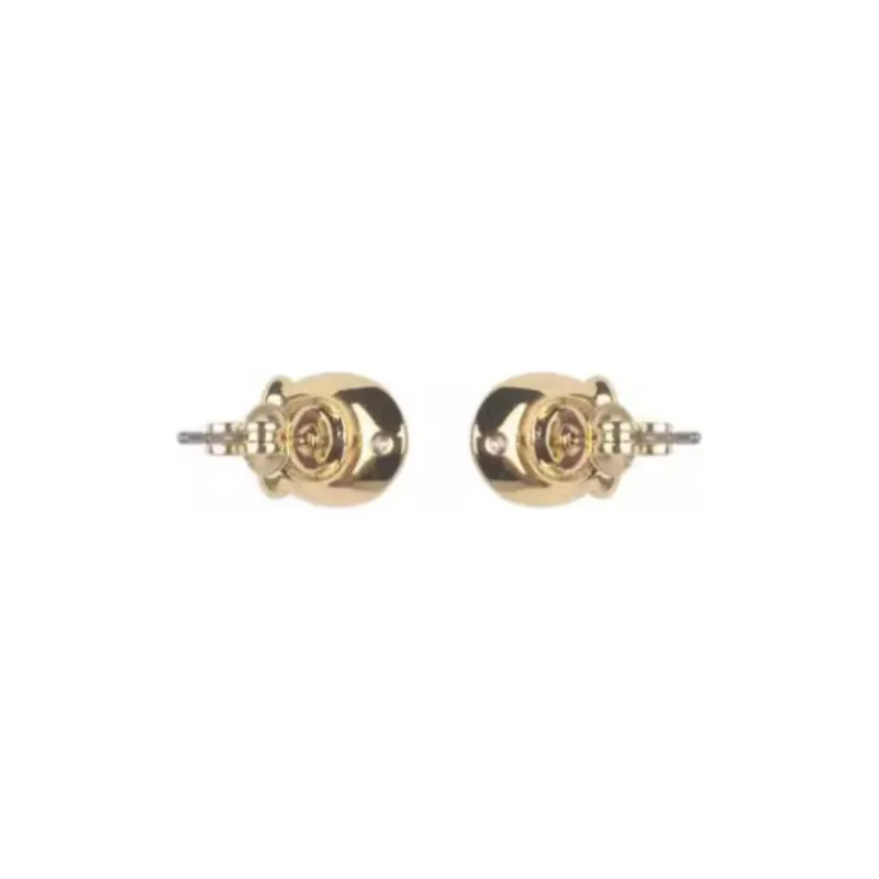 COACH Gemstone Zircon Stud Earrings Women's Pink-3