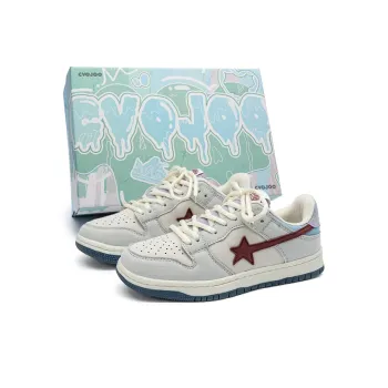 CVOJOO Gift Box Set Coverage Low Top Skateboard Shoes Unisex Light Gray Purple