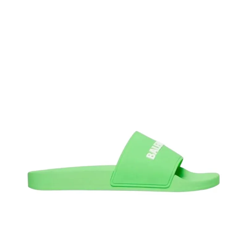 Balenciaga Pool Slide Green White-1