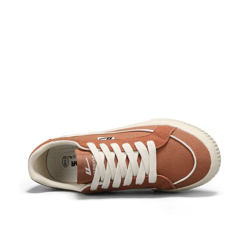 Warrior Wear resistant Lightweight Breathable And Non slip. Low Top Canvas Shoes Men's Orange Red-3