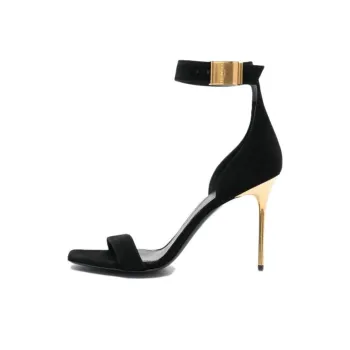 BALMAIN Uma Strap Buckle Heeled Sandals Women's