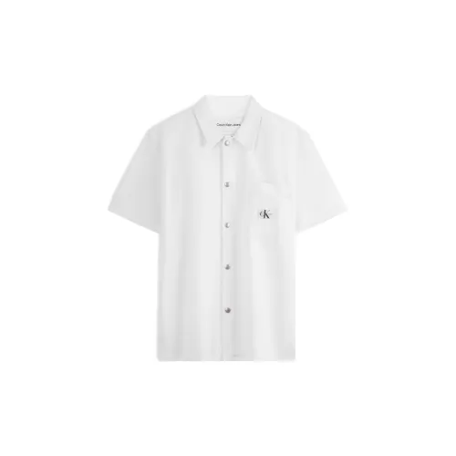 Calvin Klein Shirts Men 1AA-Denim White