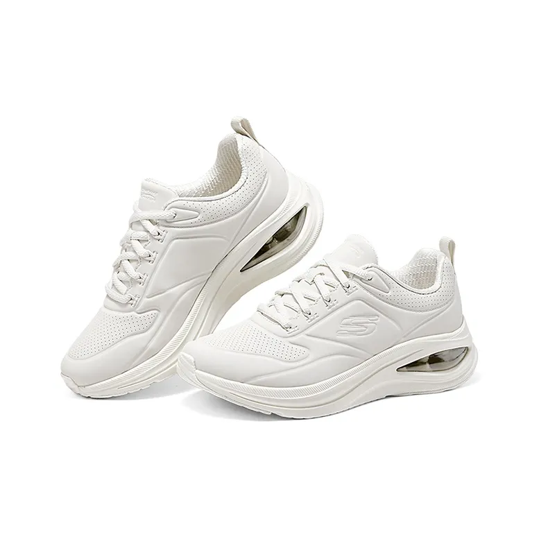 Skechers Lightweight Support Height Increasing Low Top Running Shoes Women's Ivory-2
