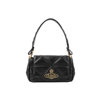 Vivienne Westwood Orb Plaque Quilted Small Shoulder Bag