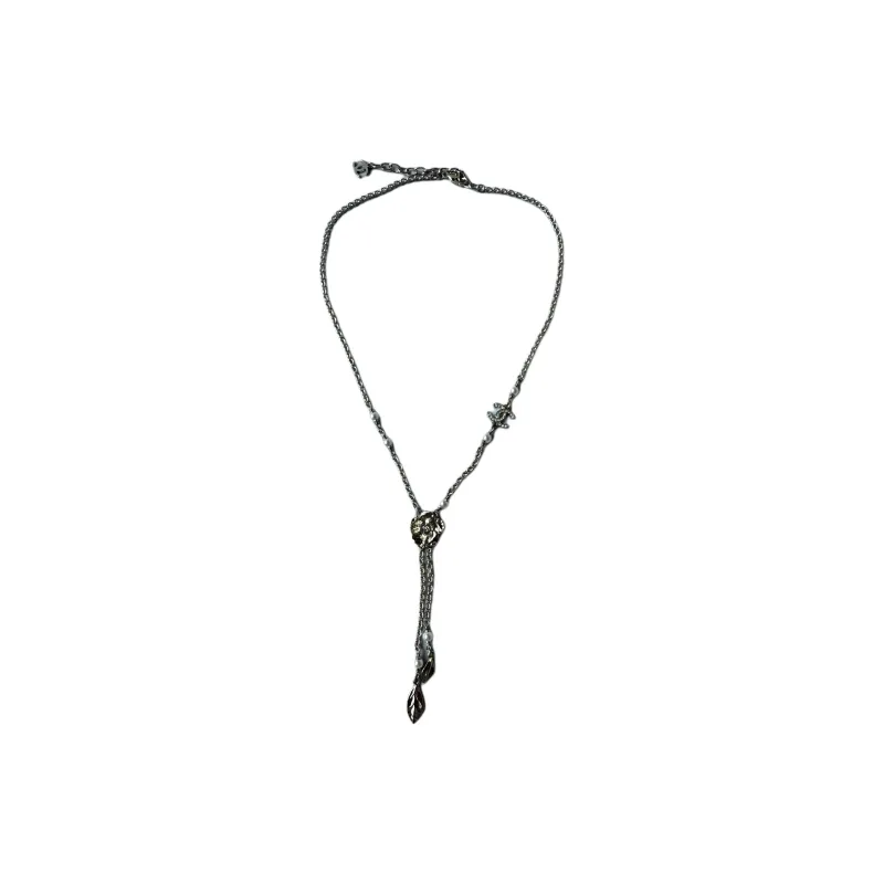 CHANEL Pearl, Rhinestone Necklaces Women's Gold-1