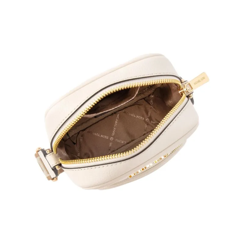 MICHAEL KORS Jet Set Cow Leather Crossbody Bag Shoulder Bag Medium Size Women's Cream White-3