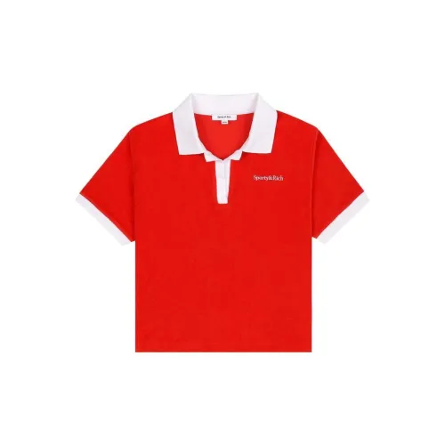 SPORTY & RICH Polo Shirts Men Red