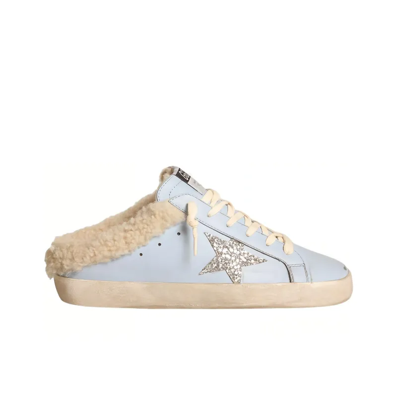 Golden Goose Super Star Sabot Closed Toe Slippers Women's Blue-1