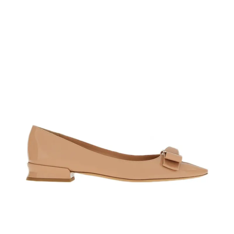 FERRAGAMO Vara Flat Shoes Women's Brown-1