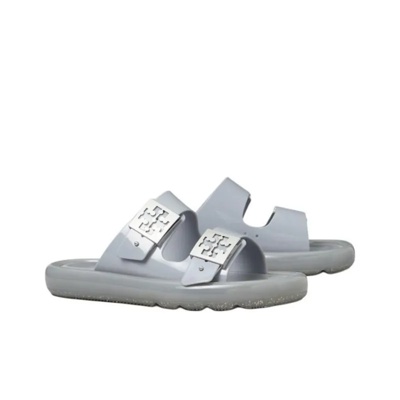 TORY BURCH Slide Slippers Women's Light Gray-2