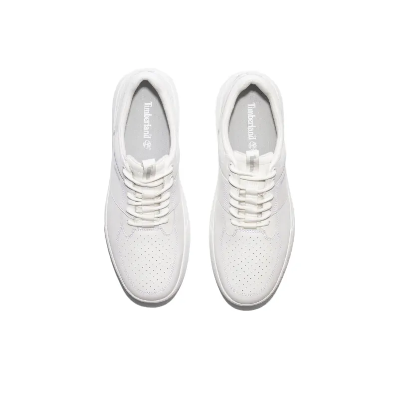 Timberland Anti Slip Wear Resistant Low Top Skateboard Shoes Men's White-3