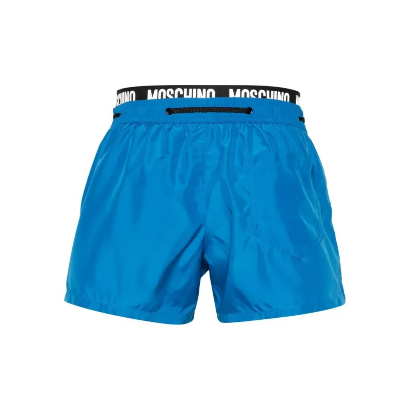 MOSCHINO Logo-waistband Swim Shorts-1