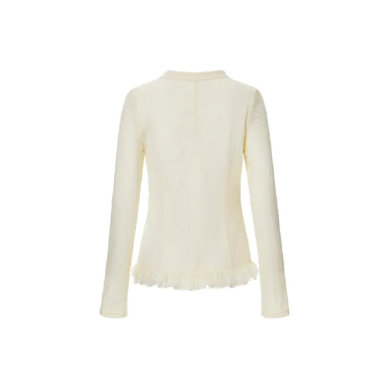 TAMMY TANGS Chiffon Shirt Women's Apricot-1