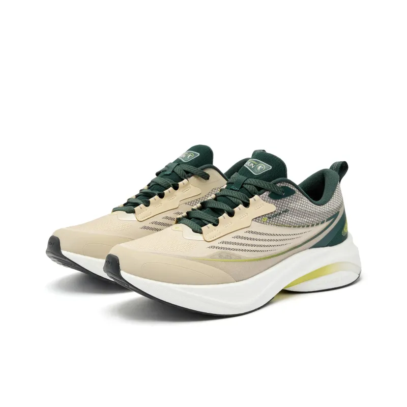 QIAODAN Rain Swallow 4.0 Running Shoes Men Low Top Birch Wood/Wutong Green-3