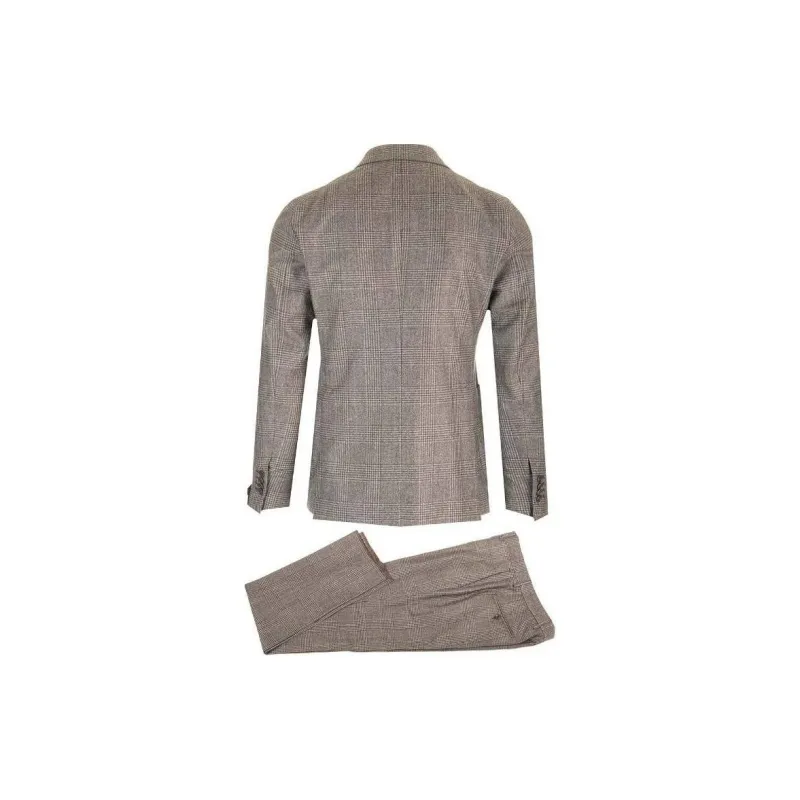 Tagliatore Montecarlo Double Breasted Checked Suit-1