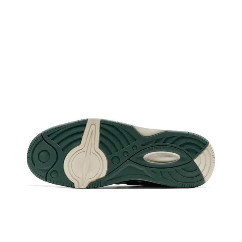 XTEP Yujie PLUS Anti Slip Wear Resistant Low Top Skateboard Shoes Men's Green-5
