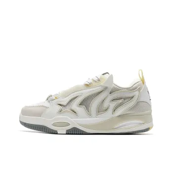 XTEP Yujie PLUS Anti Slip Wear Resistant Low Top Skateboard Shoes Men's White Gray