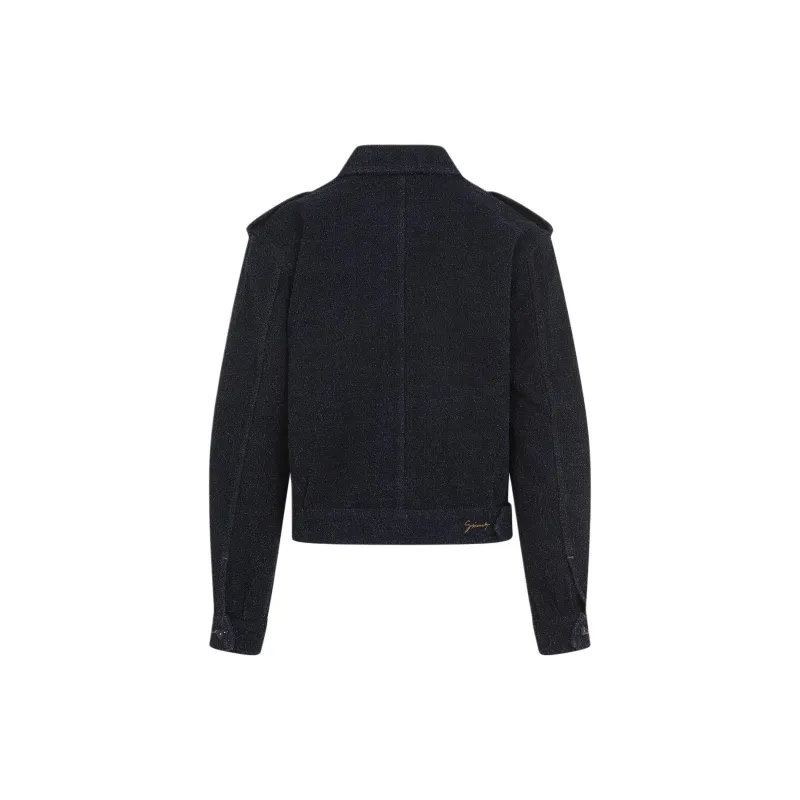 Givenchy Collared Button Up Denim Jacket-1