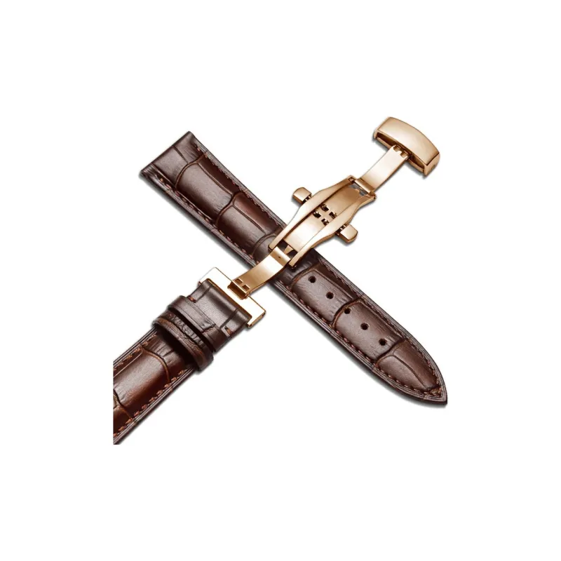 MILANQIAN M&Q Casio Compatibility Watch Band 12 24mm Genuine Leather Material-12