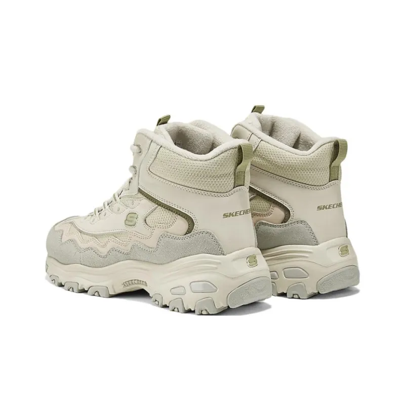 Skechers DLITES Anti Slip Wear Resistant High Top Casual Shoes Women's Taupe-4