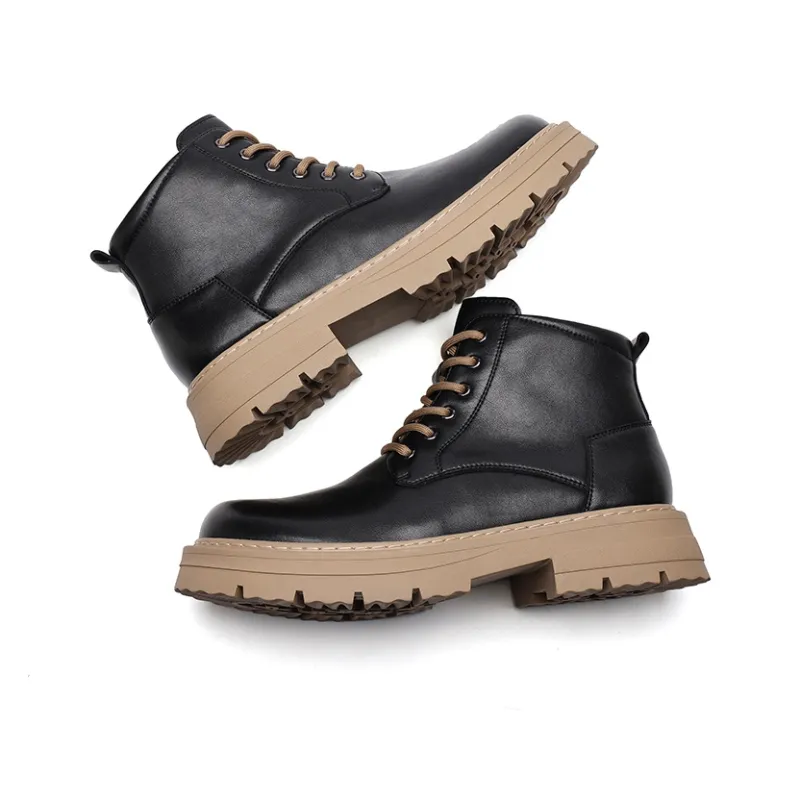 LUOGOKS Men's Casual Shoes Men High Top-4