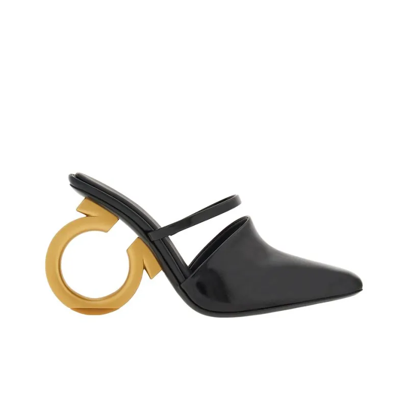 FERRAGAMO Elina 70mm Sculpted-heel Leather Mules-1