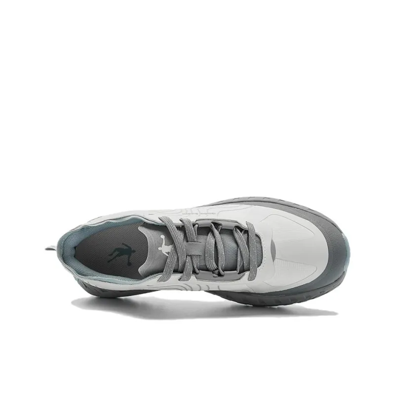 QIAODAN Anti-Slip Wear-Resistant Low-Top Trail Running Running Shoes Men's Gray-4