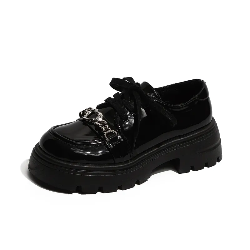 NUNZ Loafers Women's Black Glossy/Black Matte-1