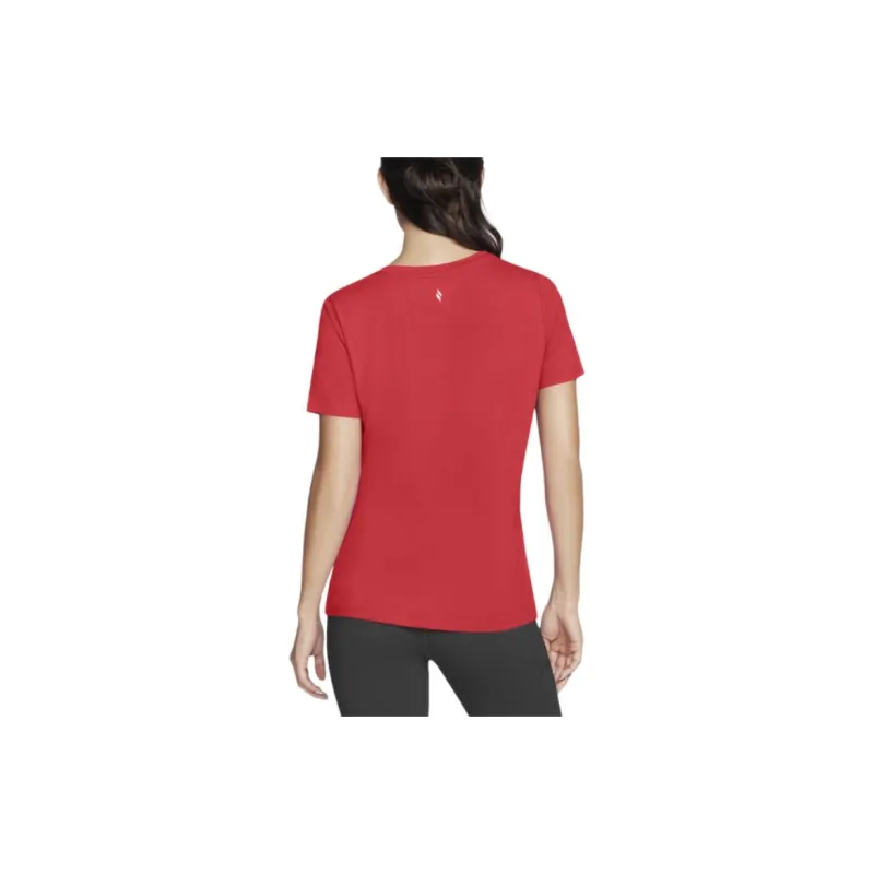 Skechers GO DRI Serene T-Shirt Women's Red-1