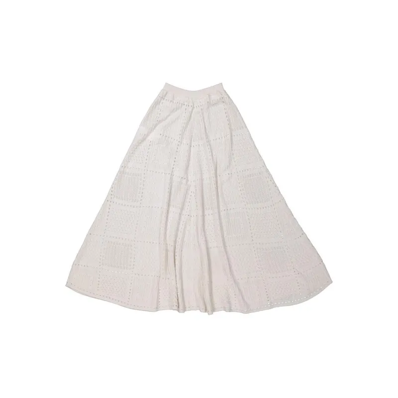 Chloe Casual Long Skirts Women's White-1