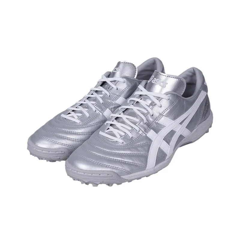 Asics C3 TF Rubber Broken Studs Artificial Ground Anti Slip Wear Resistant Soccer Shoes Unisex Silver-2