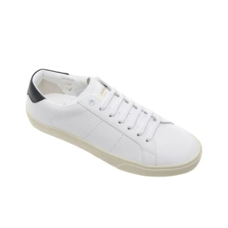 SAINT LAURENT Low Top Skateboard Shoes Men's White-3