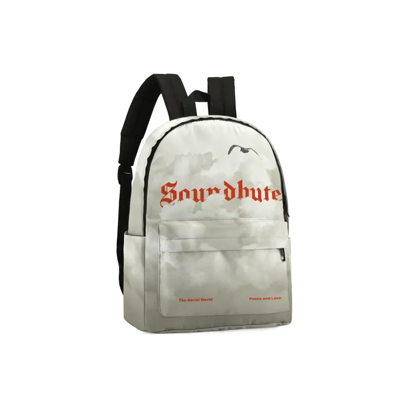 ONRF Polyester Backpack Unisex Gray White-2