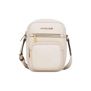 MICHAEL KORS Jet Set Cow Leather Crossbody Bag Shoulder Bag Medium Size Women's Cream White