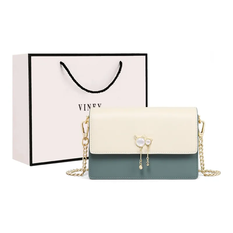 VINEY Cow Split Leather Bonded Synthetic Leather Shoulder Bag Crossbody Bag Mom Bag Regular Women's Multicolor-16