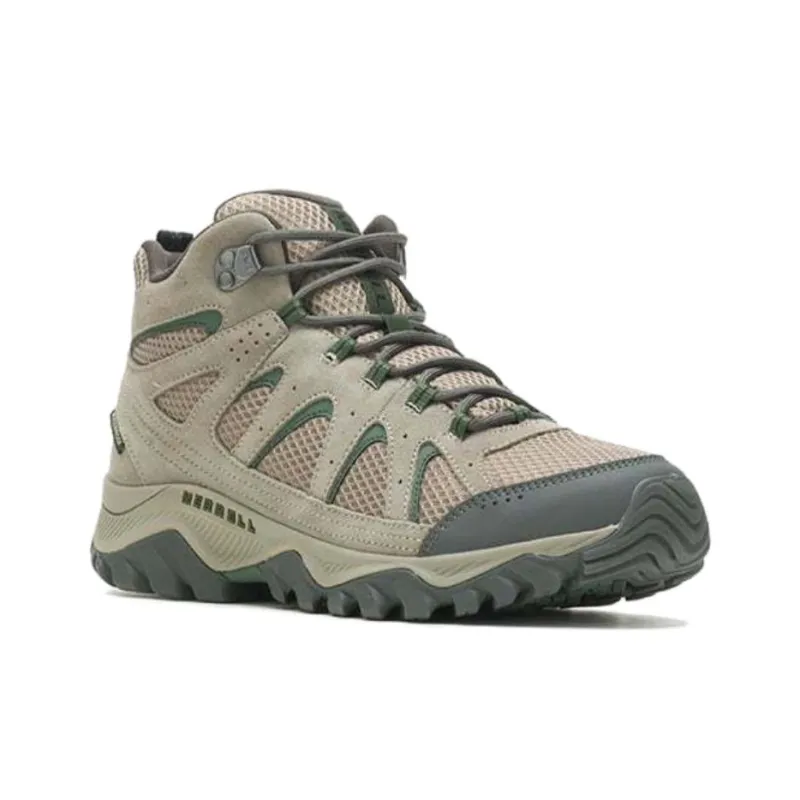 MERRELL Oakcreek Slip-Resistant Breathable Mid-Top Trekking Shoes Men's Green-3