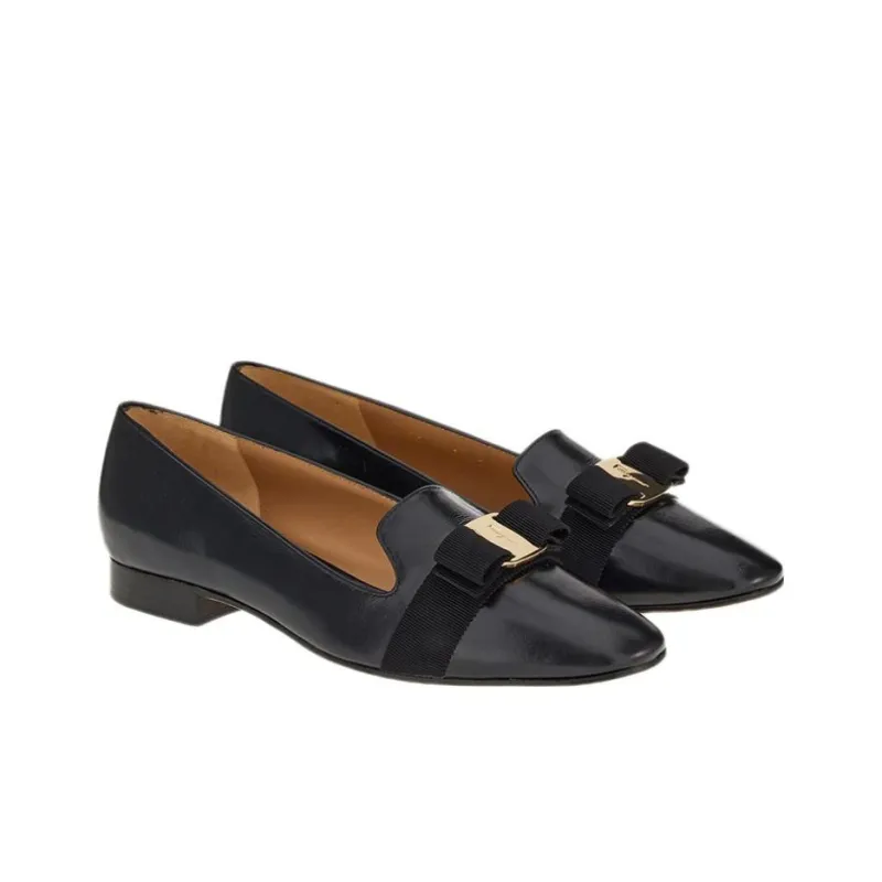 FERRAGAMO Vara Flat Shoes Women's Black-2