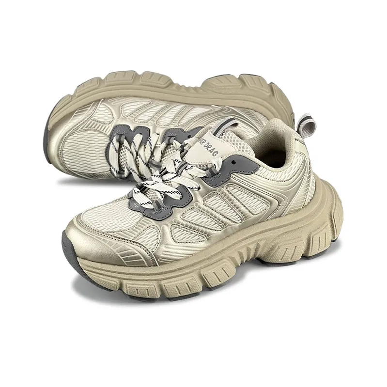 LuzaoT SUPER DRAG Low Top Chunky Sneakers Women's Beige-2