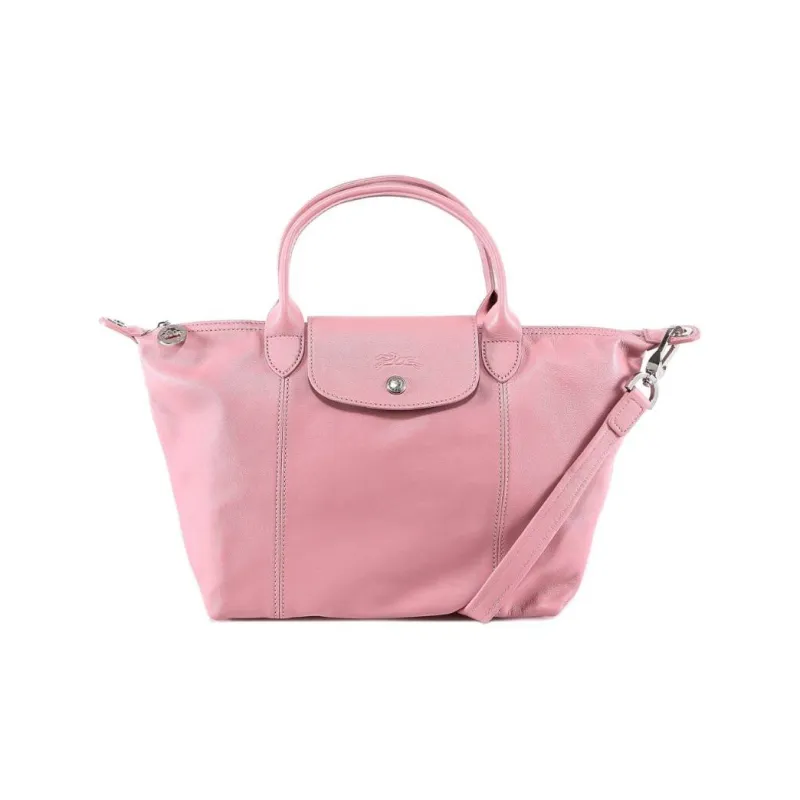 LONGCHAMP Lambskin Shoulder Bag Crossbody Bag Handbag Women's Pink-0