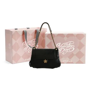 Simedin Cow Leather Shoulder Bag Women's Deep Black