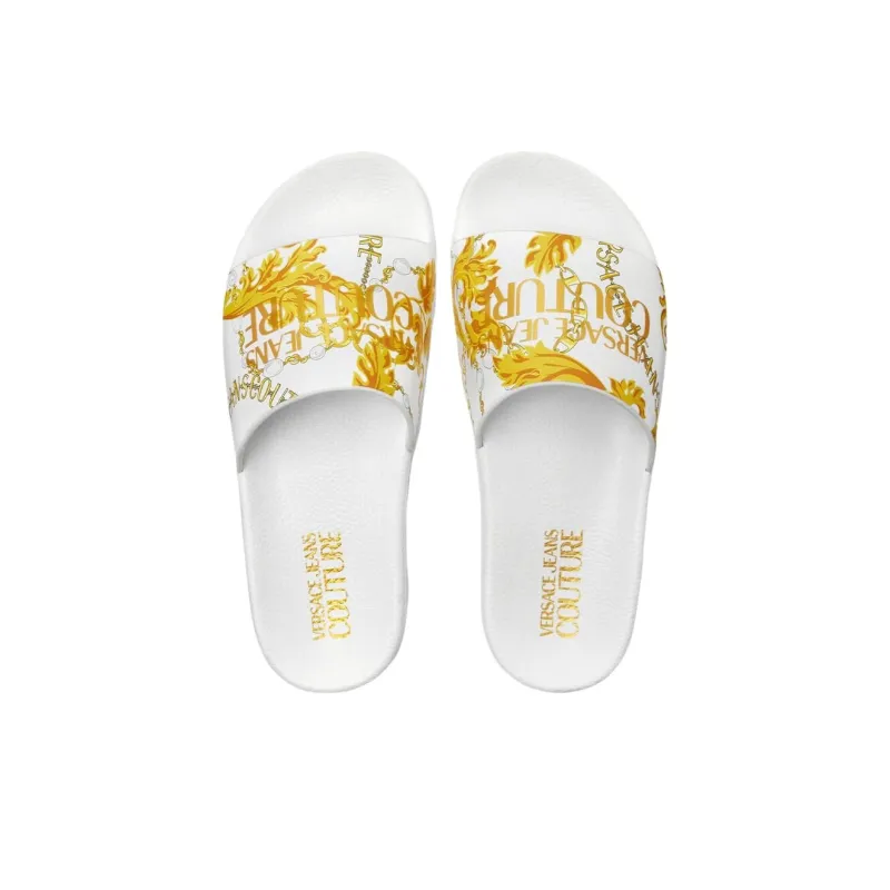 VERSACE JEANS COUTURE Slide Slippers Women's Yellow-3