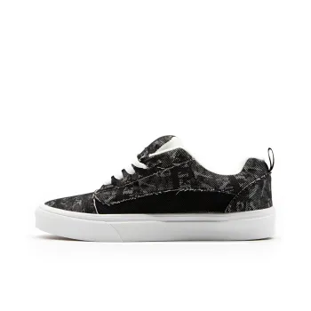 YIBONI Anti Slip Wear Resistant Low Top Skateboard Shoes Unisex Black Gray
