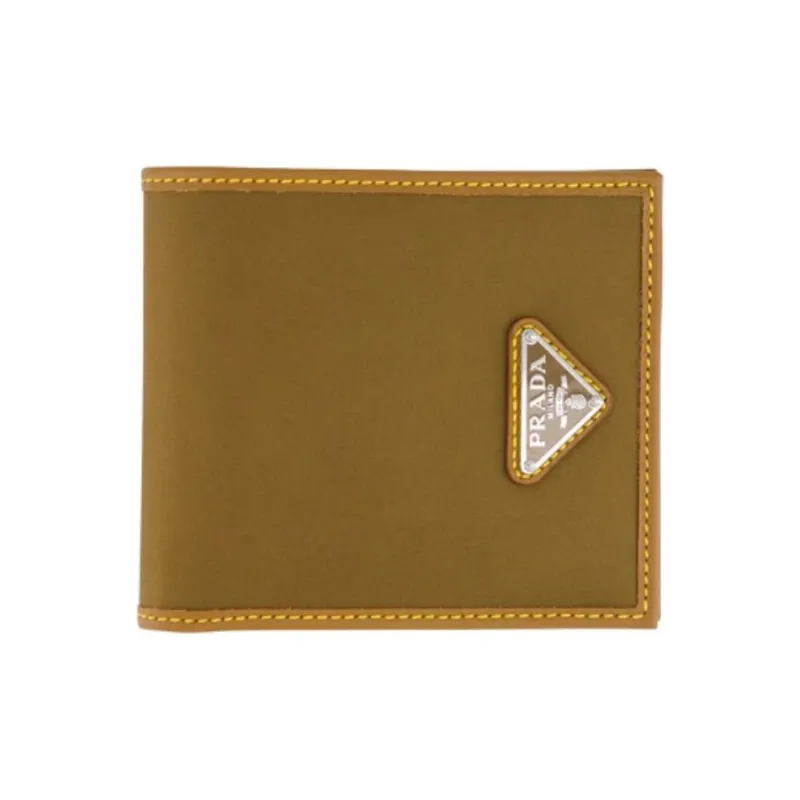 PRADA Recycled Nylon Wallet Men's Brown-0