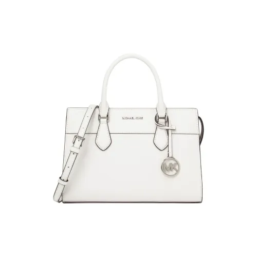 MICHAEL KORS Coated Canvas Shoulder Bag Crossbody Bag Handbag Medium Size Women's Optical White
