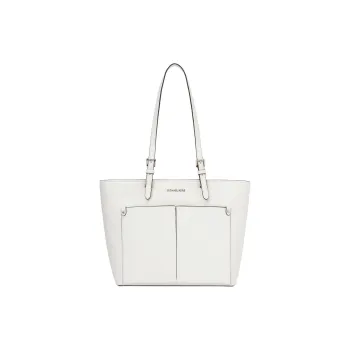 MICHAEL KORS Jet Set Travel Polyurethane Tote Bag Shopping Bag Shoulder Bag Handbag Medium Size Women's Optical White
