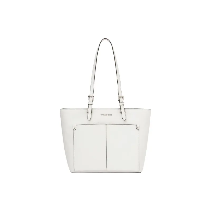 MICHAEL KORS Jet Set Travel Polyurethane Tote Bag Shopping Bag Shoulder Bag Handbag Medium Size Women's Optical White-0