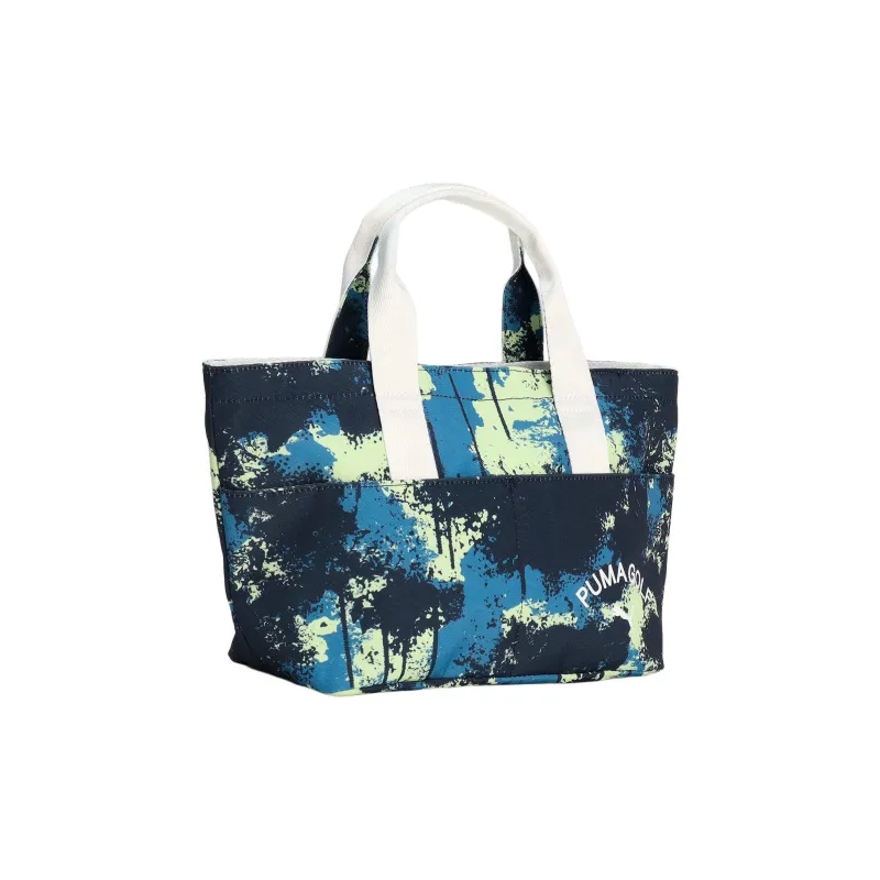 PUMA Polyester Tote Bag, Shopping Bag, Handbag Regular Unisex Dark Marine Blue & Cool Cucumber-1