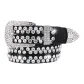 Genuine Leather Full Diamond Black